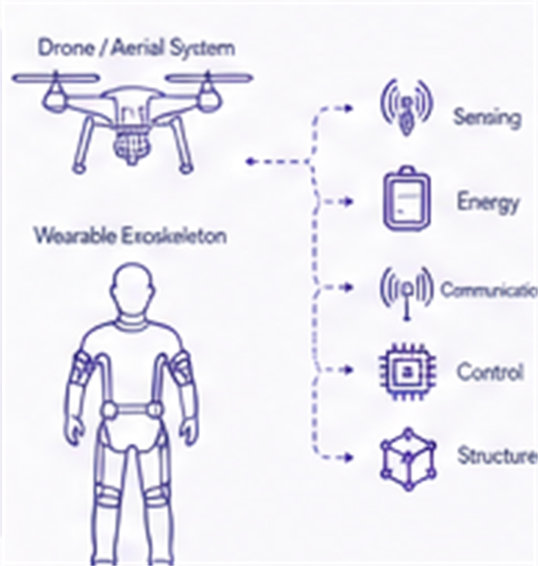 Integrated drone and wearable intelligent system architecture